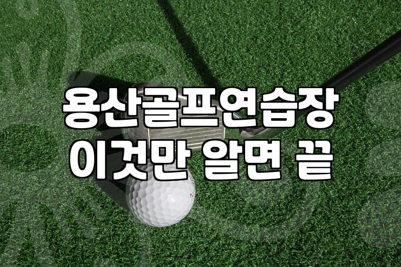 용산에서 골프 처음 시작한다고 깝치다가 된통 당한 이야기