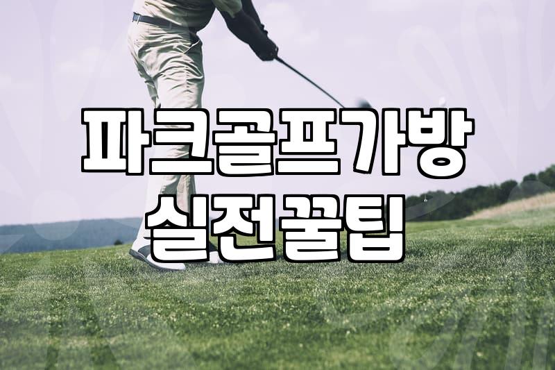 파크골프채가방 종류별 가격과 선택 기준