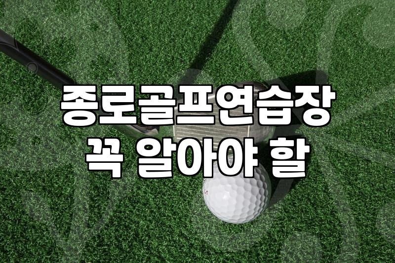 종로 한복판에서 퇴근길 골프가 생각보다 쉽지 않았던 이유
