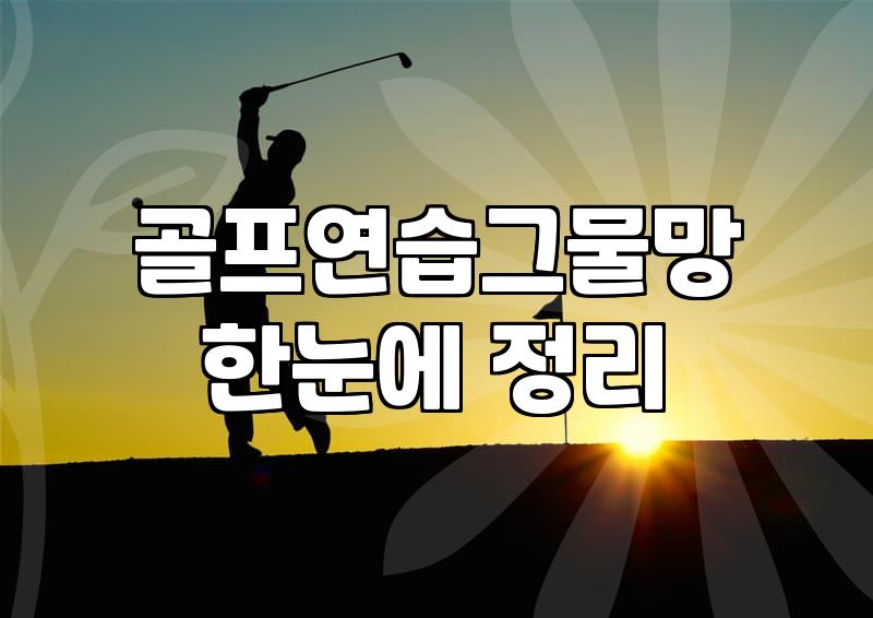 골프연습네트 설치 시 고려해야 할 안전 거리와 규격 기준