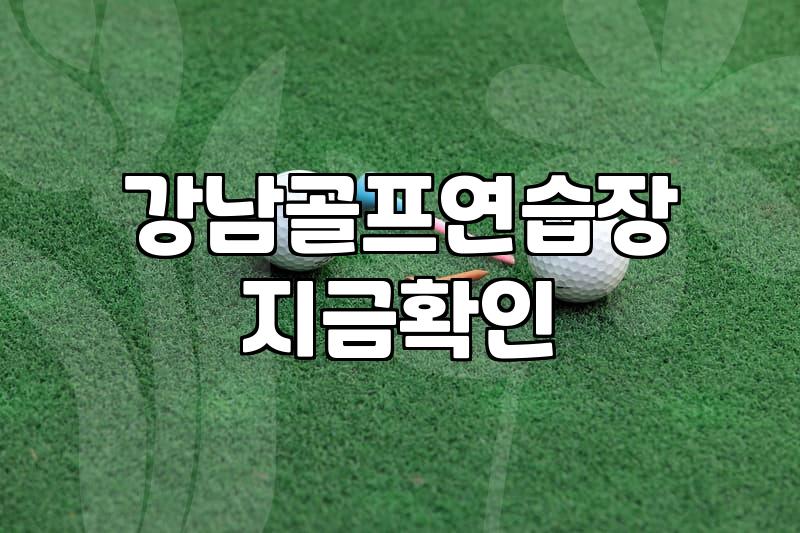 강남에서 골프 연습장 고를 때 솔직히 고민되는 것들