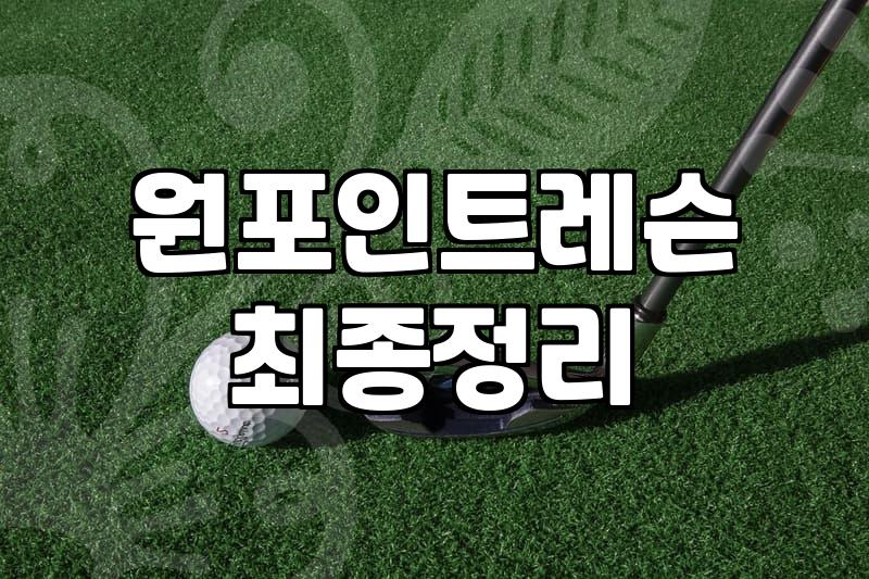 결국 원포인트 레슨까지 받고 왔다