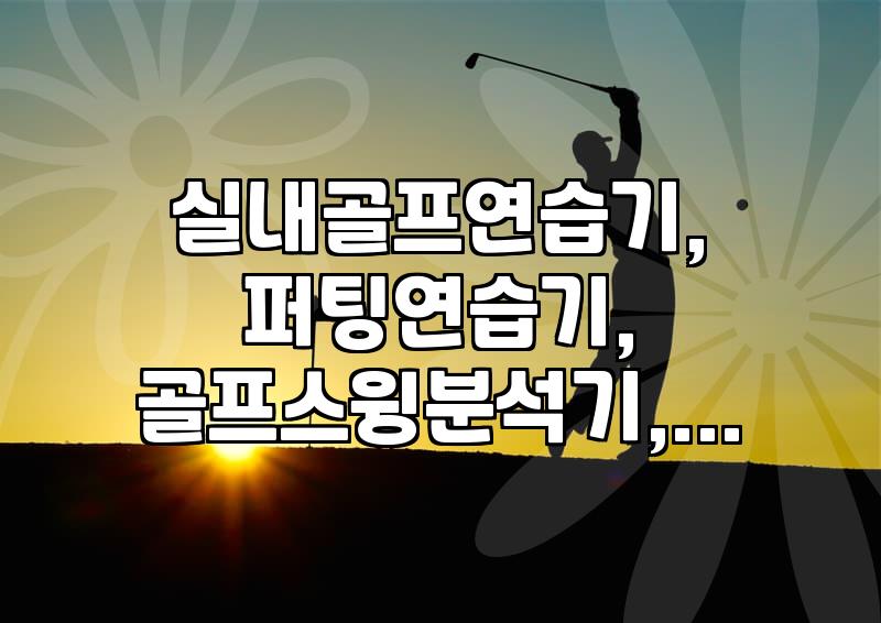 집에서 하는 골프 연습, 실내 골프 연습기 솔직 후기