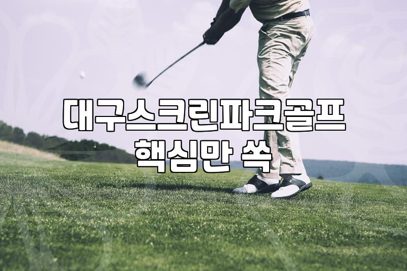 대구 용산역에서 파크골프 배우기, 스크린 골프장 이용 후기