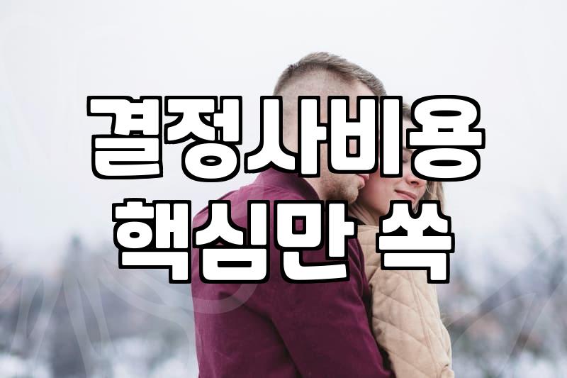 결정사가격 실제 수준과 서비스별 결정 비용 차이 분석