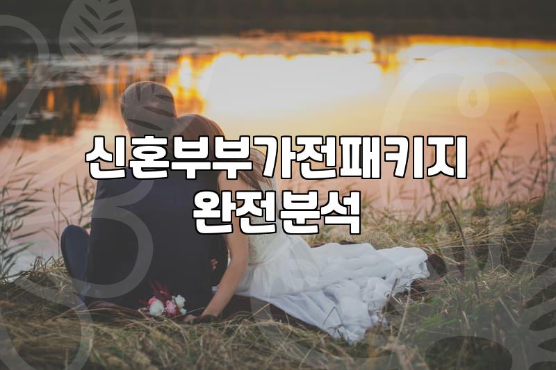혼수 예산 수립과 효율적인 가전 가구 구매 전략